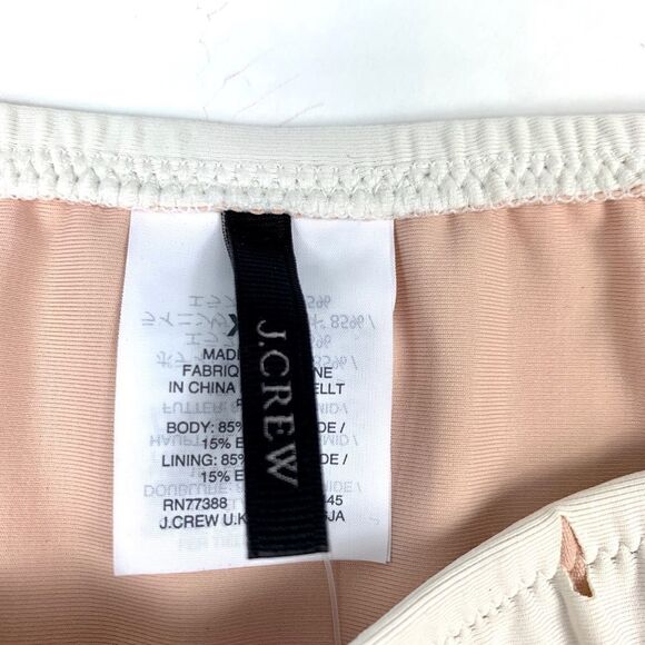 J Crew Floral Cut Out Bikini Bottom Cream XXS - Picture 7 of 7